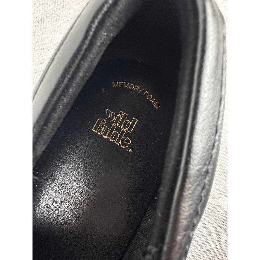 Wild Fable Black Lug Sole Loafers Horsebit Detail Memory Foam Size 8.5 - Picture 6 of 8